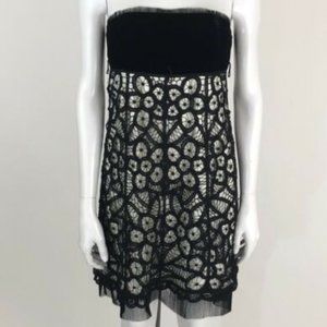 Betsey Johnson Crochet and Velour Dress